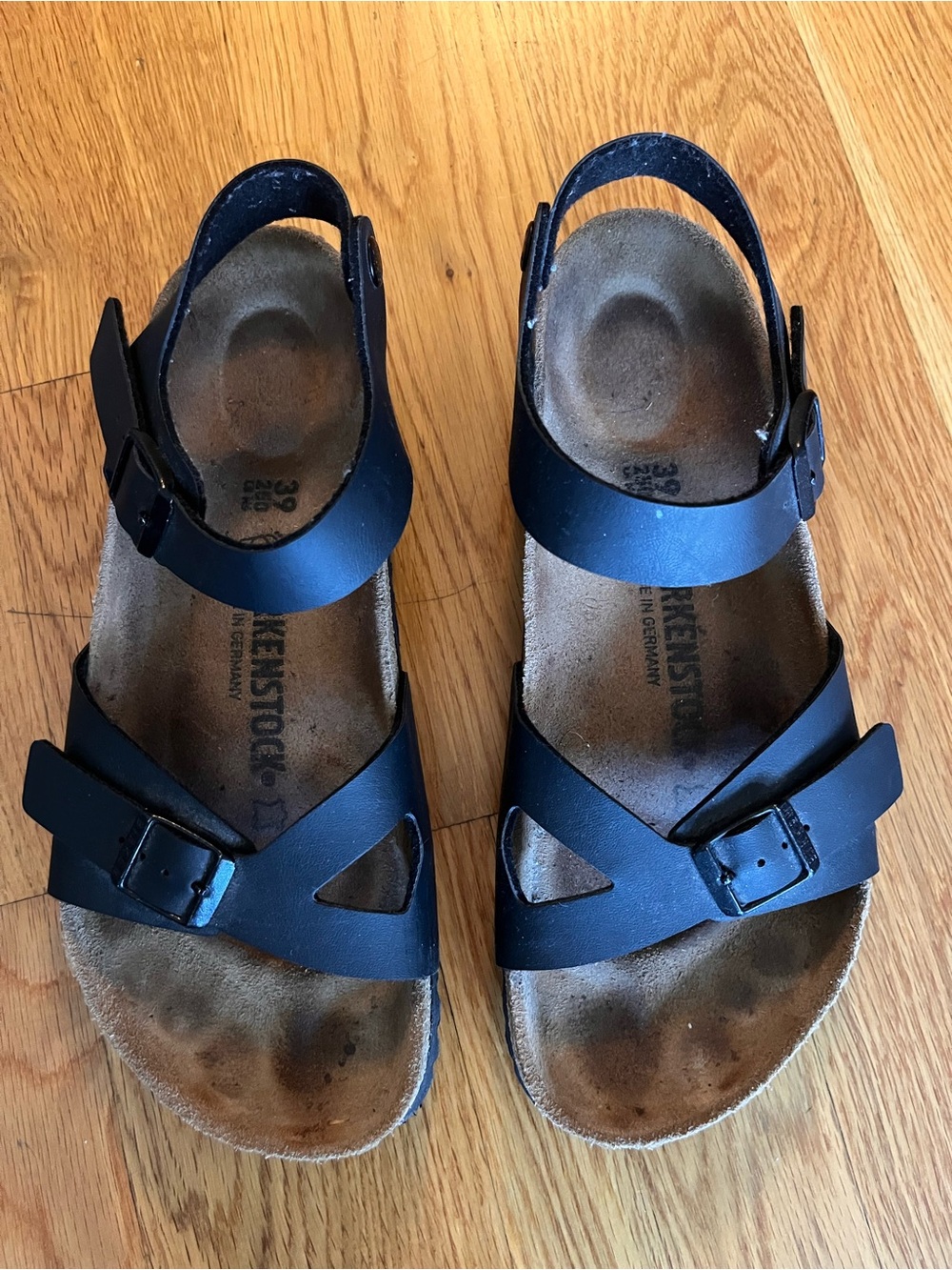 Birkenstock Black Two-Strap Slingback Sandals